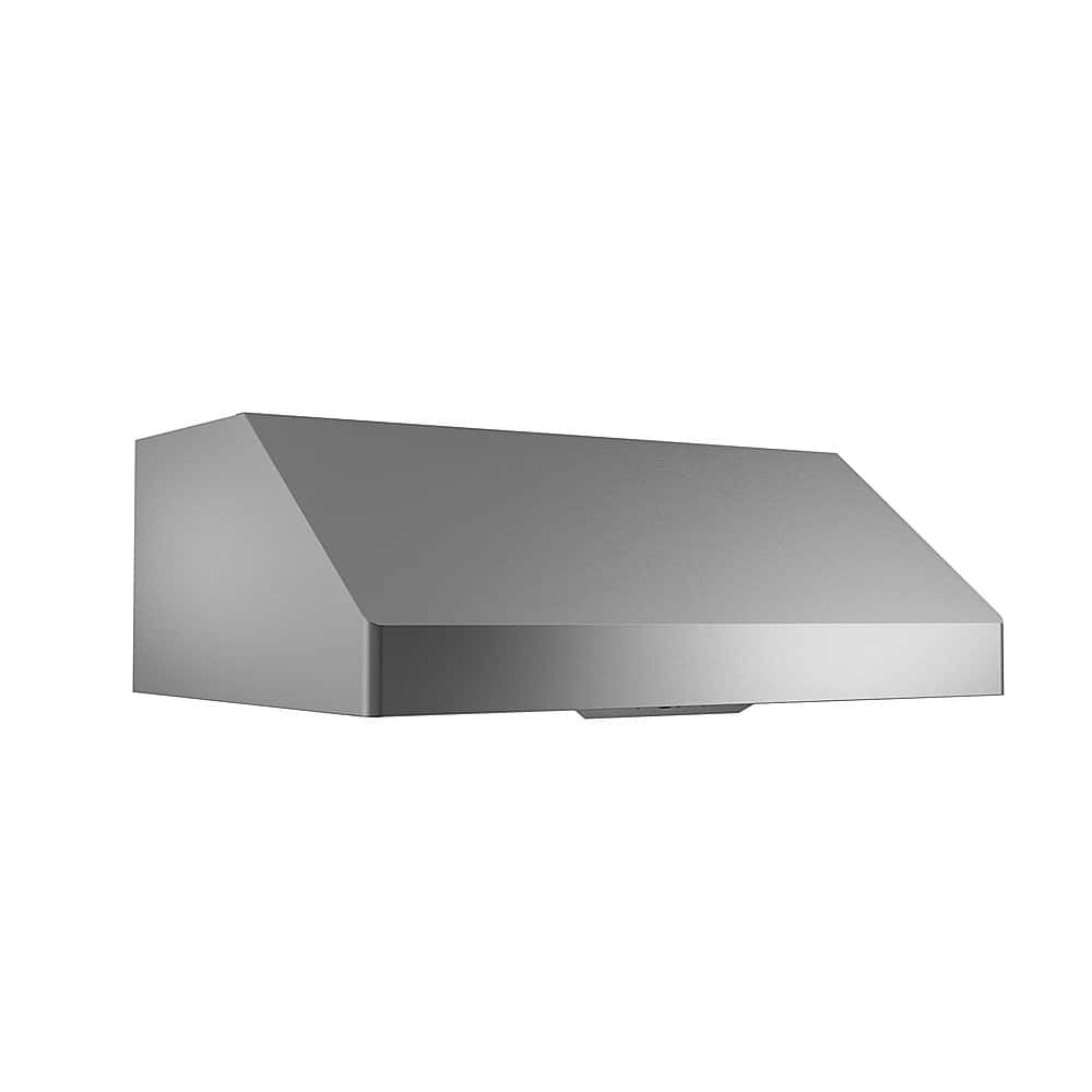 Left. Zephyr - Tempest I 30 in. 650 CFM Under Cabinet Mount Range Hood with LED Light - Stainless Steel.
