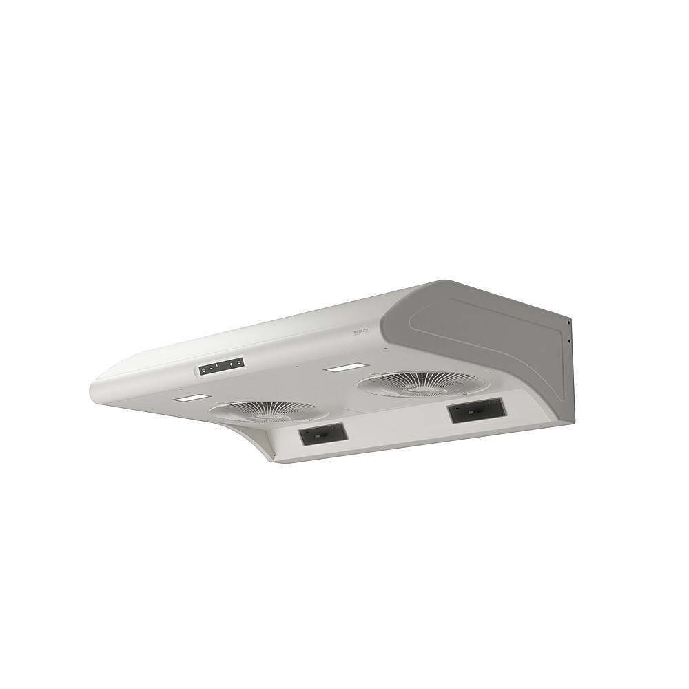 Angle. Zephyr - Typhoon 36 in. 850 CFM Under Cabinet Mount Range Hood with LED Light - Matte White.