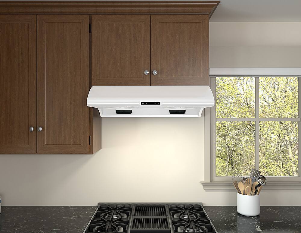 Alt View 11. Zephyr - Typhoon 36 in. 850 CFM Under Cabinet Mount Range Hood with LED Light - Matte White.