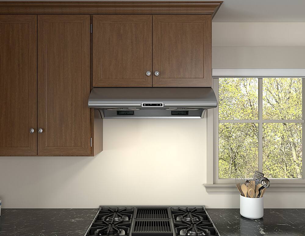 Alt View 11. Zephyr - Typhoon 42 in. 850 CFM Under Cabinet Mount Range Hood with LED Light - Stainless Steel.