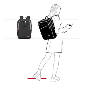 Swissdigital Design Katy Rose Massage Backpack Black and Rose Gold Swissdigital Design Katy Rose Massage Backpack Black and Rose Gold