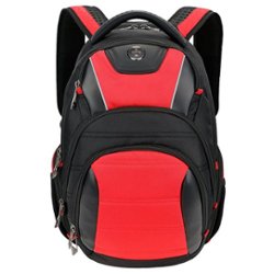 Swissdigital Design - Anti Bacterial Travel Backpack - Red and Black - Front_Zoom
