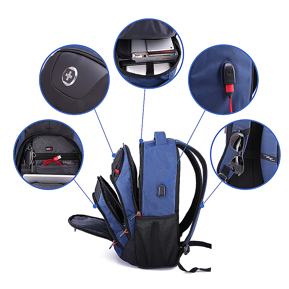 Best Buy: Swissdigital Design Vector Backpack Blue and Black SD803