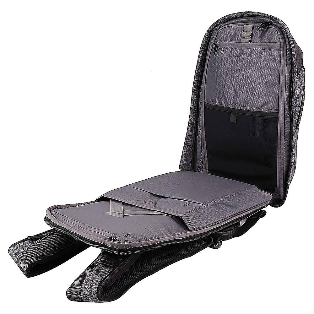 Alt View 11. Swissdigital Design - Cosmo 3.0 Massage Backpack - Gray and Black.