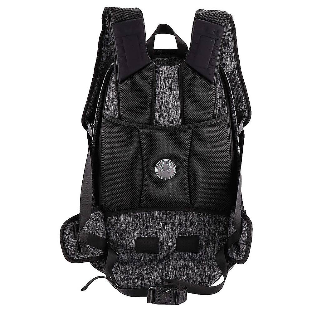 Back. Swissdigital Design - Cosmo 3.0 Massage Backpack - Gray and Black.