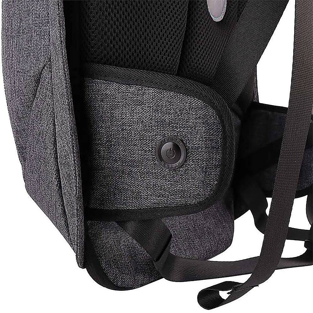 Alt View 12. Swissdigital Design - Cosmo 3.0 Massage Backpack - Gray and Black.