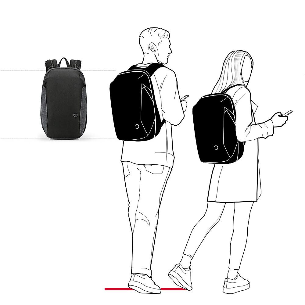 Alt View 40. Swissdigital Design - Cosmo 3.0 Massage Backpack - Gray and Black.