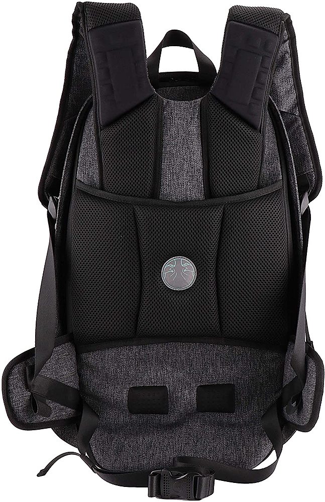 Left View: Swissdigital Design - Cosmo 3.0 Massage Backpack - Grey