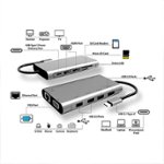 USB-C 100W Mini Docking Station with Multi-Stream Triple-Video
