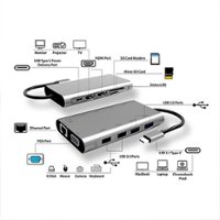 Smk Link - SMK-Link - USB-C - 100W Mini Docking Station - Multi-Stream Triple Video for Notebooks - Silver - Alt_View_Zoom_12