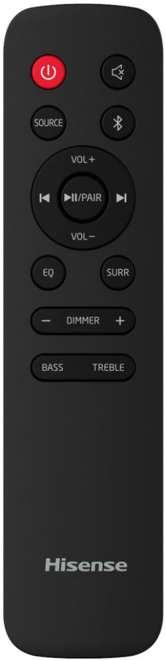 Alt View 22. Hisense - 2.1-Channel Soundbar with Wireless Subwoofer - black.