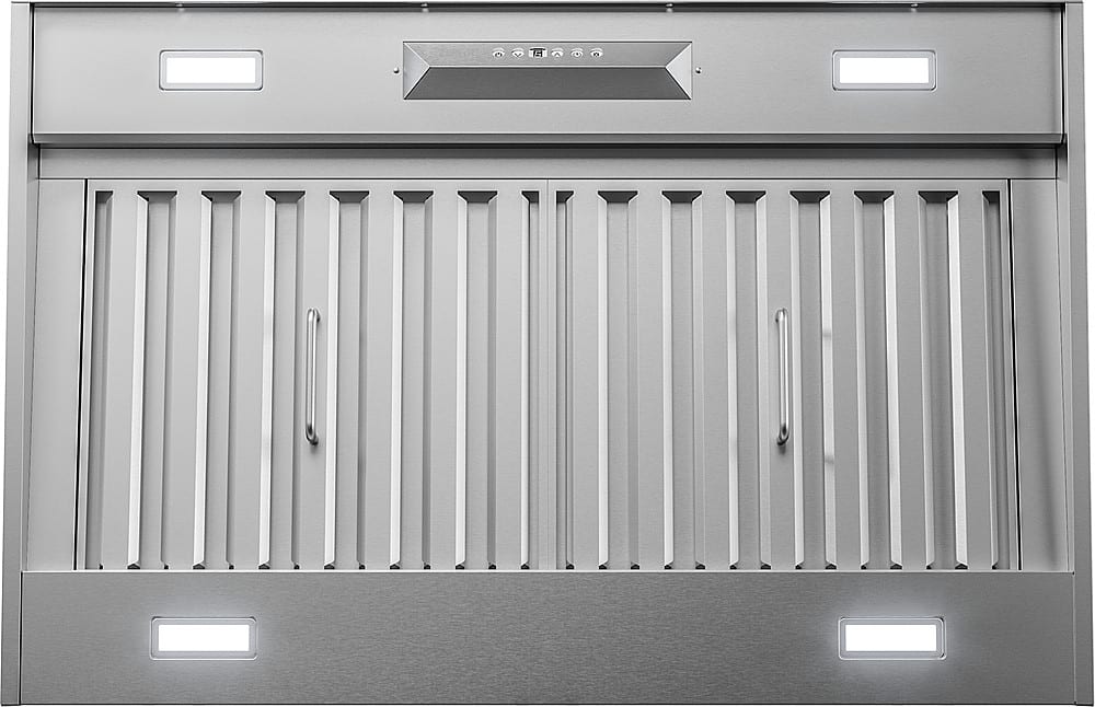 Front. Zephyr - Monsoon II 36 in. 1200 CFM Insert Mount Range Hood with LED Light - Stainless Steel.