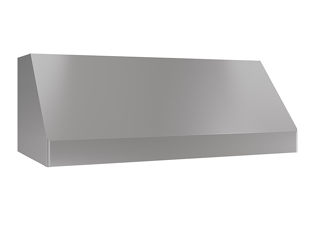 Left View: Zephyr - Tempest II 42 in. 650 CFM Wall Mount Range Hood with LED Light in Stainless Steel - Stainless steel