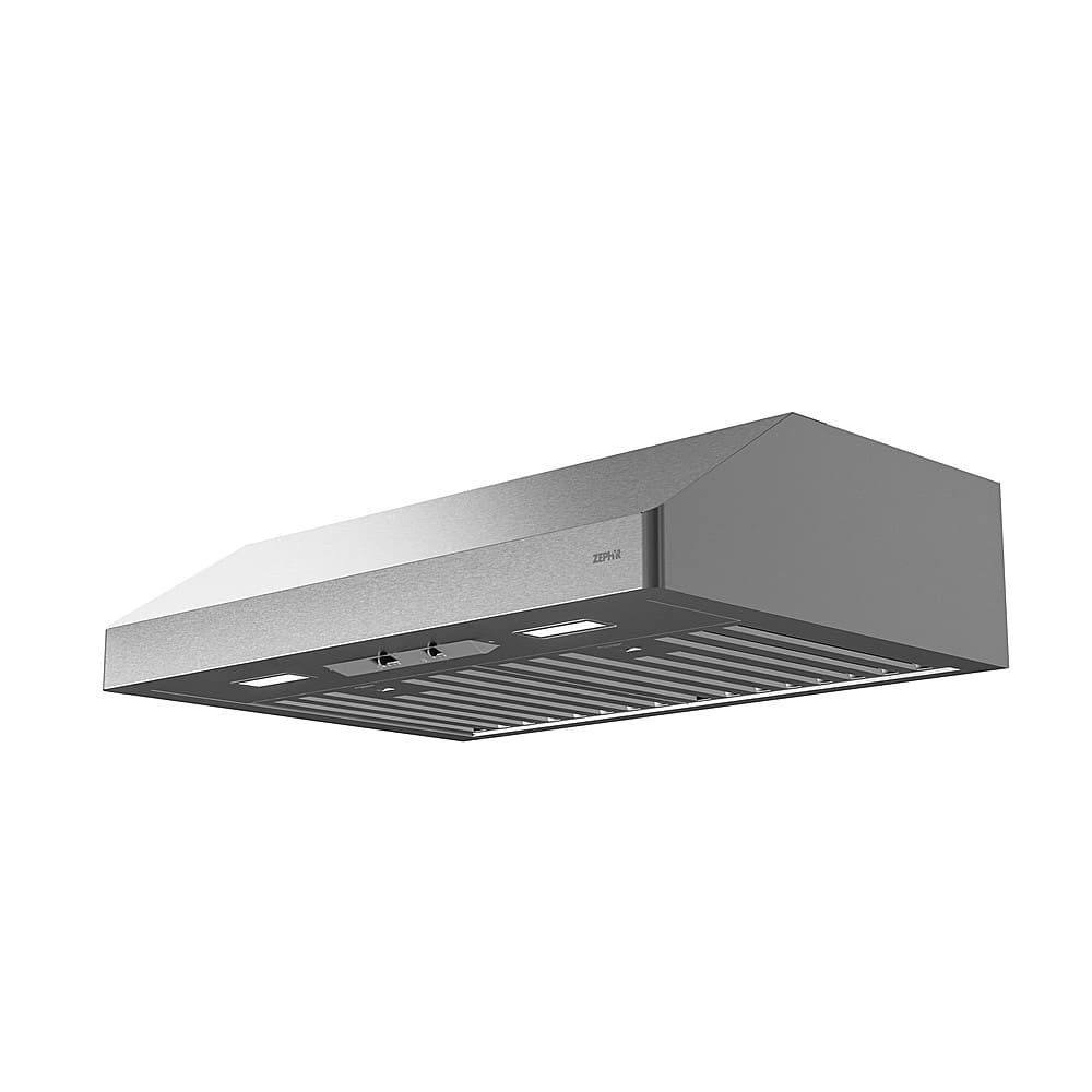 Angle. Zephyr - Gust 30 in. 290 CFM Under Cabinet Mount Range Hood with LED Light - Stainless Steel.