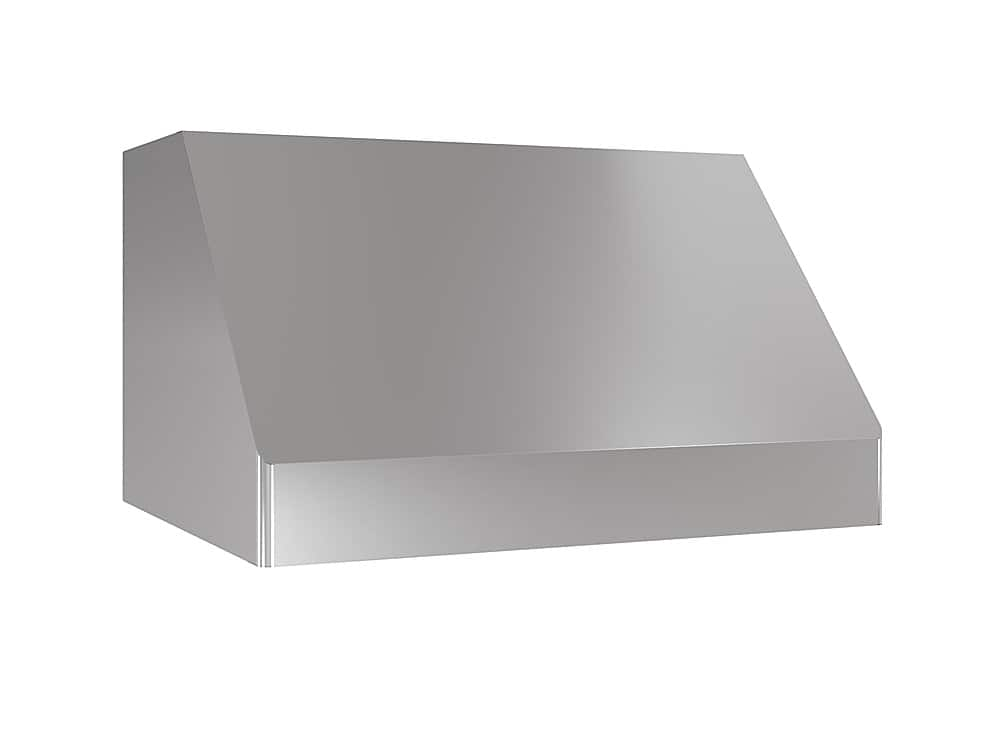 Left View: Zephyr - Tempest II 30 in. 650 CFM Wall Mount Range Hood with LED Light - Stainless steel