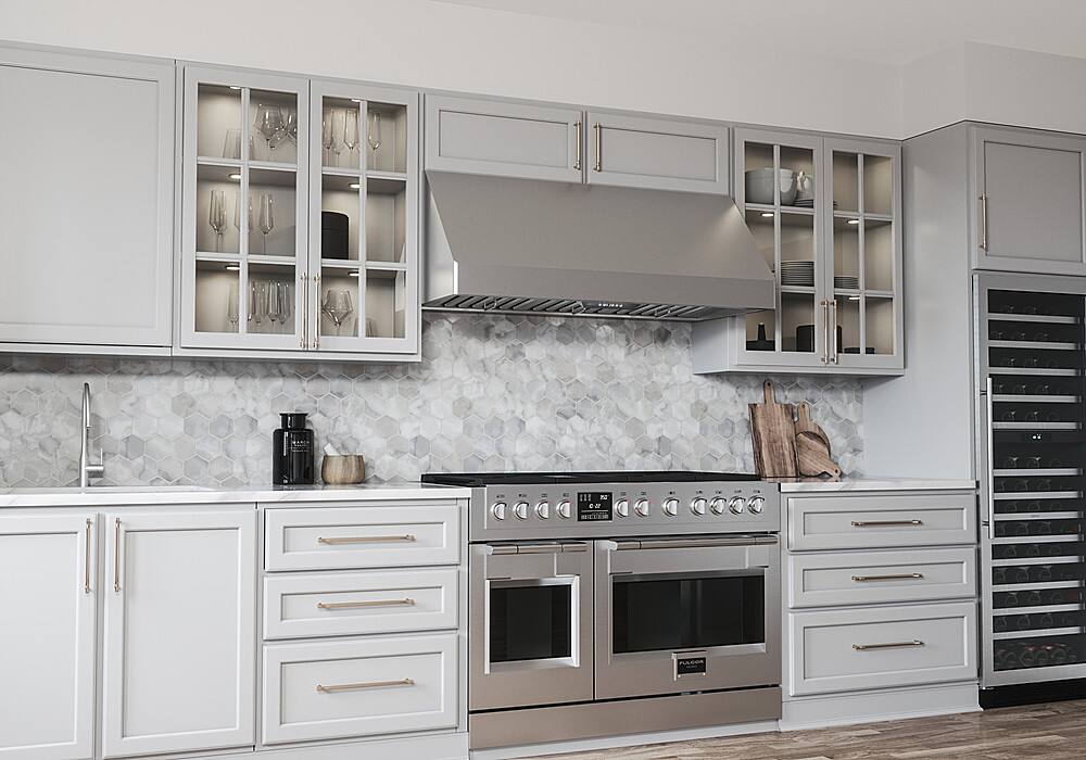 Alt View 13. Zephyr - Tempest II 30" 650 CFM Wall Mount Range Hood with LED Light - Stainless Steel.