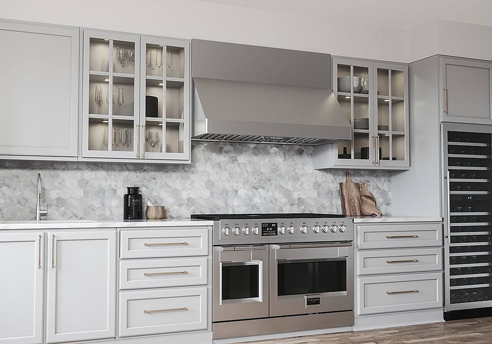 Alt View 18. Zephyr - Tempest II 30" 650 CFM Wall Mount Range Hood with LED Light - Stainless Steel.