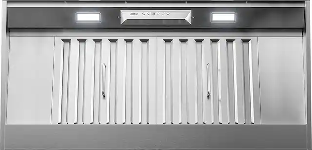 Front. Zephyr - Monsoon I 42 in. 1200 CFM Insert Mount Range Hood with LED Light - Stainless Steel.