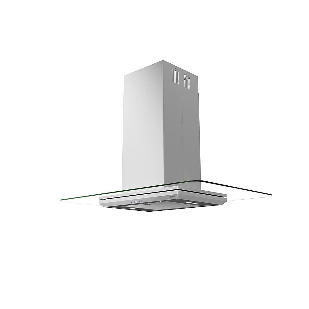 Angle. Zephyr - Verona 42 in. 600 CFM Island Mount Range Hood with LED Light - Stainless Steel.