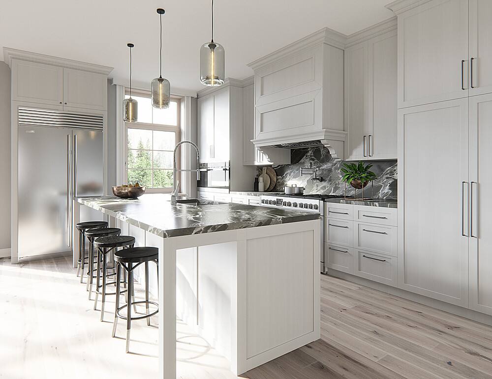 Alt View 13. Zephyr - Monsoon II 48 in. 1200 CFM Insert Mount Range Hood with LED Light - Stainless Steel.