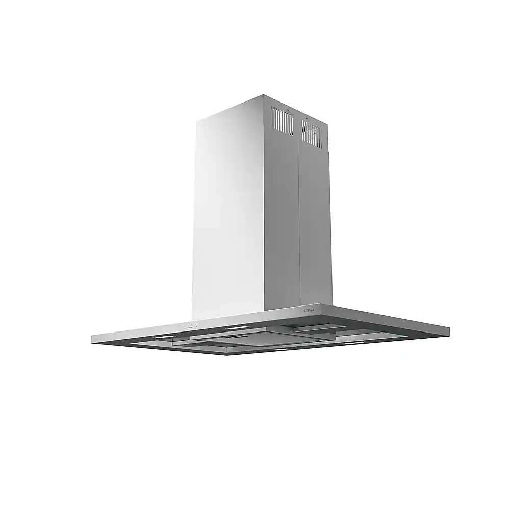 Angle. Zephyr - Modena 36 in. 600 CFM Island Mount Range Hood with LED Light - Stainless Steel.