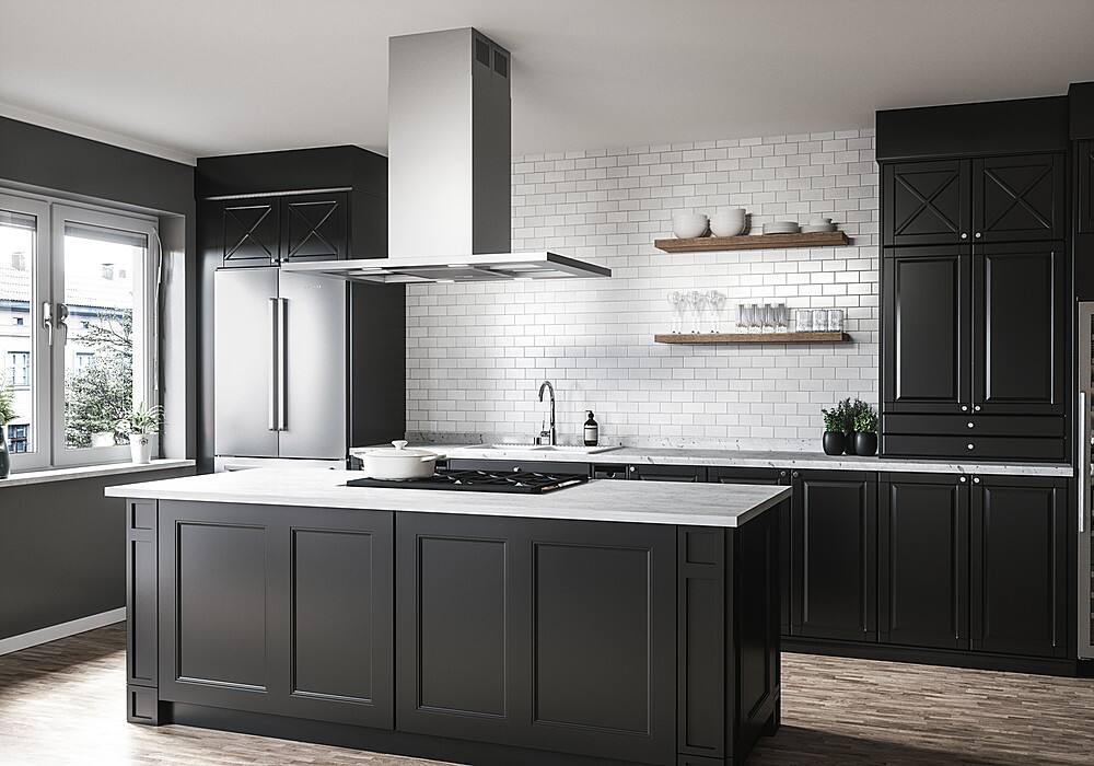 Alt View 13. Zephyr - Modena 42 in. 600 CFM Island Mount Range Hood with LED Light - Stainless Steel.