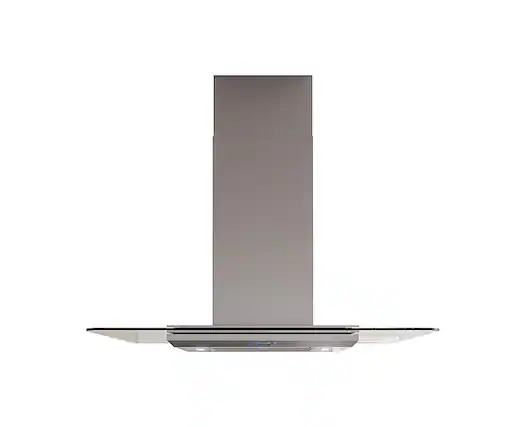 Front. Zephyr - Verona 36 in. 600 CFM Island Mount Range Hood with LED Light - Stainless Steel.