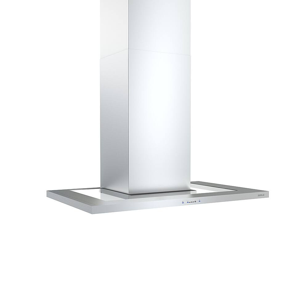 Left View: Zephyr - Modena 30 in. 600 CFM Wall Mount Range Hood with LED Light in Stainless Steel - Stainless steel