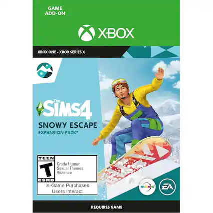 Front. Electronic Arts - The Sims 4 Snowy Escape Expansion Pack. - T (Teen 13+)