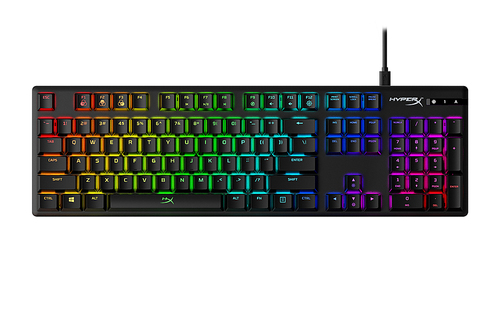 HyperX - Alloy Origins Full-Size Wired Mechanical Blue Switch Gaming Keyboard with RGB Back Lighting - Black