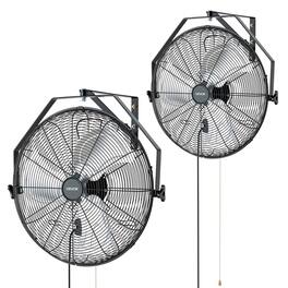 VEVOR - Wall Mount Fan, 20 in Wall Mounted Hanging Fan, 3-Speed, Long Airflow Distance, Adjustable Rotation Angle - Black