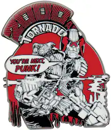2000 AD - Limited Edition Pin Badge - Judge Dredd You're Next Punk - COLLECTIBLES