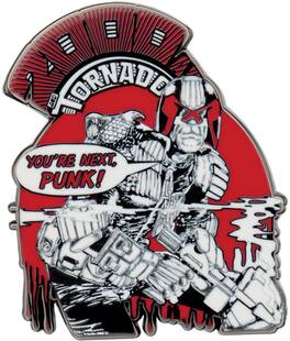 PopMarket - 2000 AD - Limited Edition Pin Badge - Judge Dredd You're Next Punk - COLLECTIBLES - Multicolor