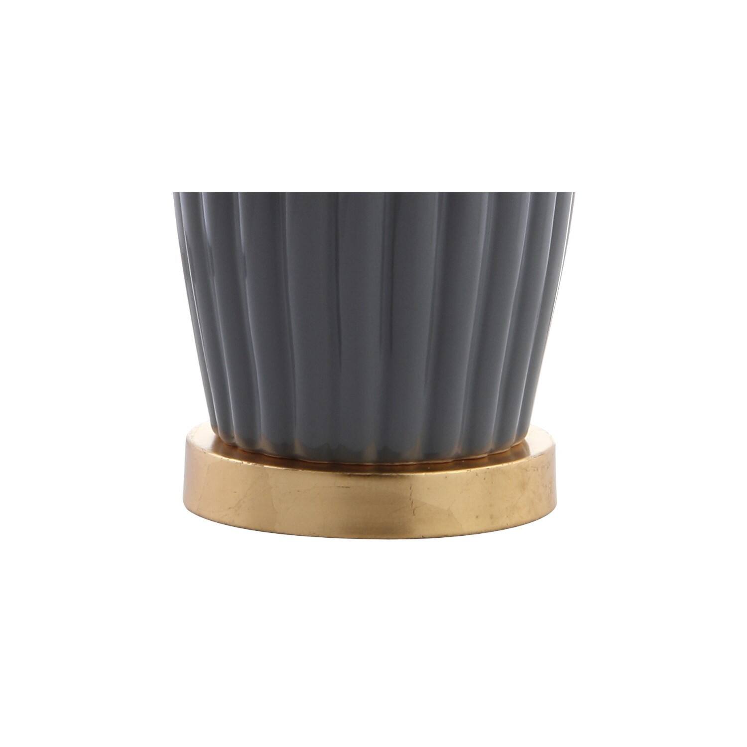 Alt View 7. Jonathan Y - Roman 28.5" Ceramic LED Table Lamp, Gray - Gray.