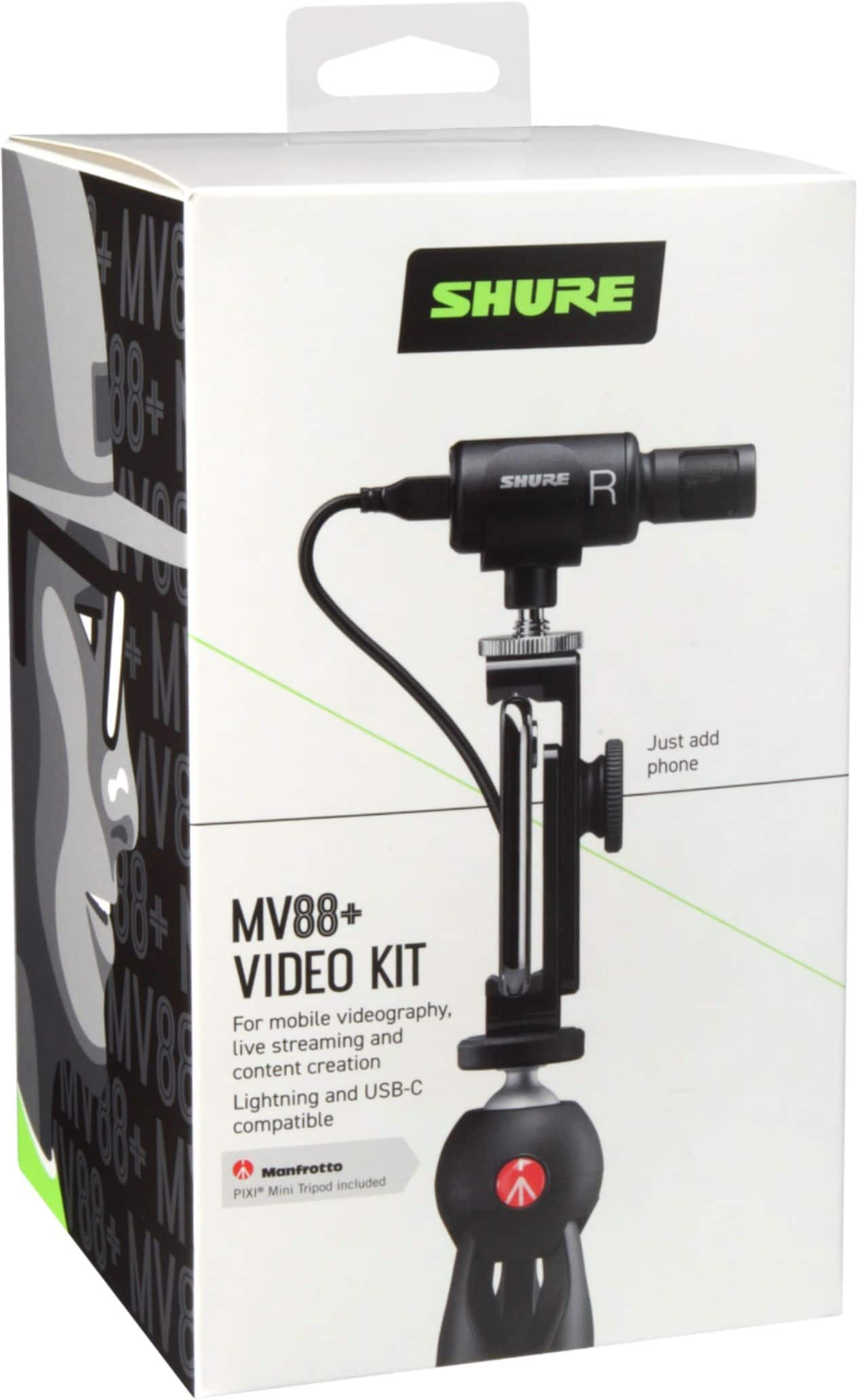 Kit de vídeo MV88+ de Shure con micrófono condensador digital