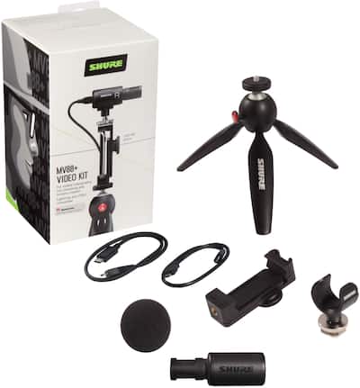 Shure MV88+ Mobile Microphone Kit iPhone & Android Mic for Remote Shure MV88+ Mobile Microphone Kit iPhone & Android Mic for Remote