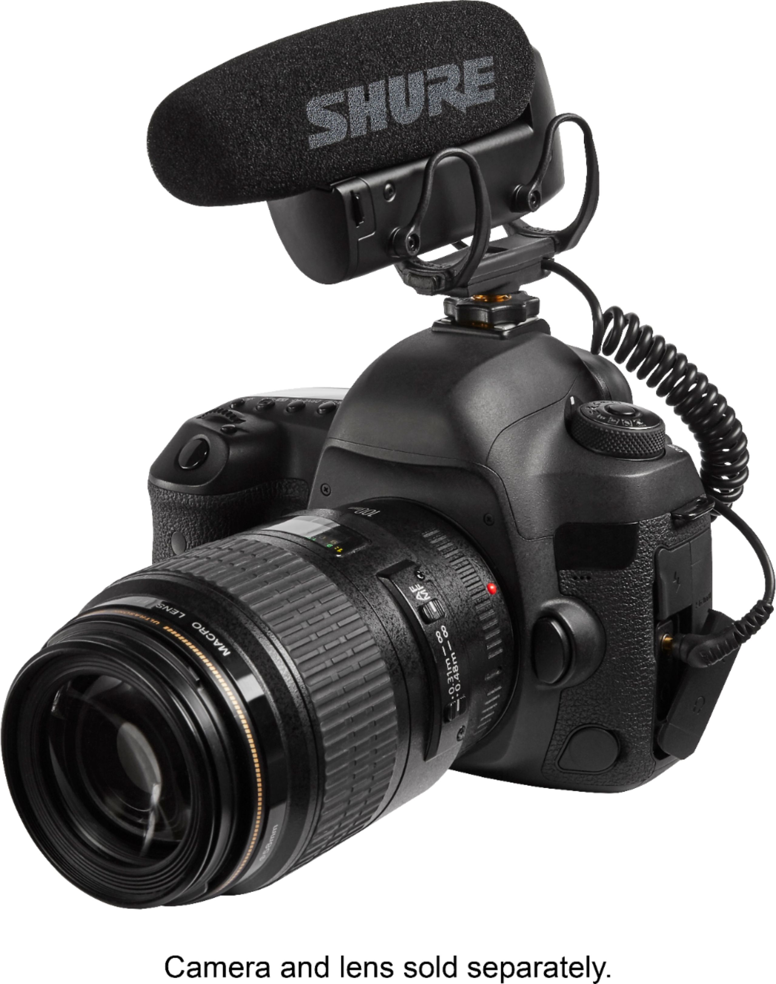 Left View: Shure - VP83  LensHopper Camera-Mount Condenser Shotgun Microphone