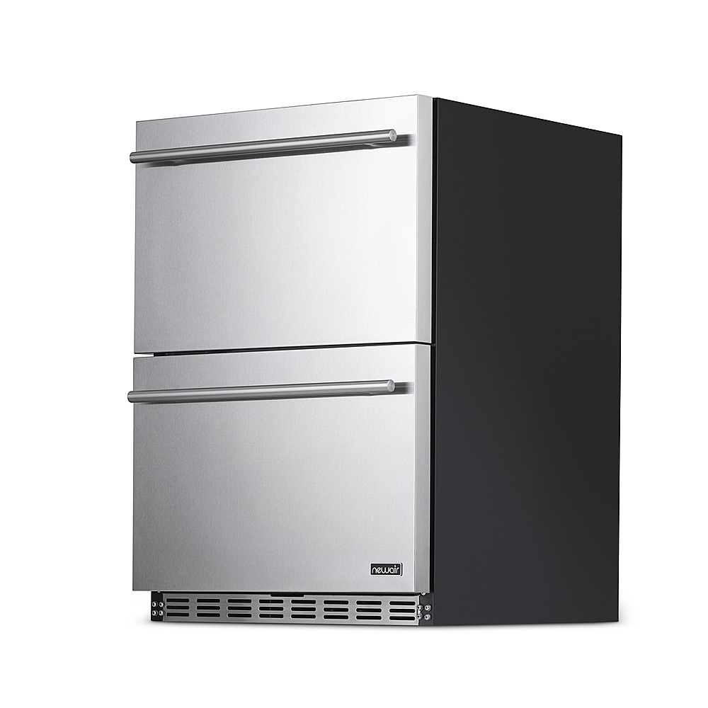 Angle View: Thermador - Professional Series 4.4 Cu. Ft. Built-In Double Drawer Under-Counter Refrigerator - Stainless Steel