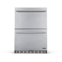 NewAir - 20-Bottle or 80-Can Dual Drawer Wine Refrigerator - Stainless steel - Front_Zoom