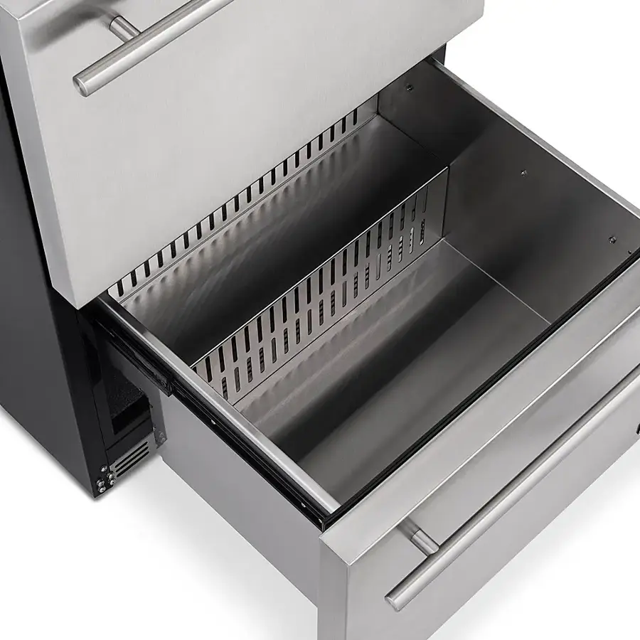 Alt View 22. NewAir - 20-Bottle or 80-Can Dual Drawer Wine Refrigerator - Stainless Steel.