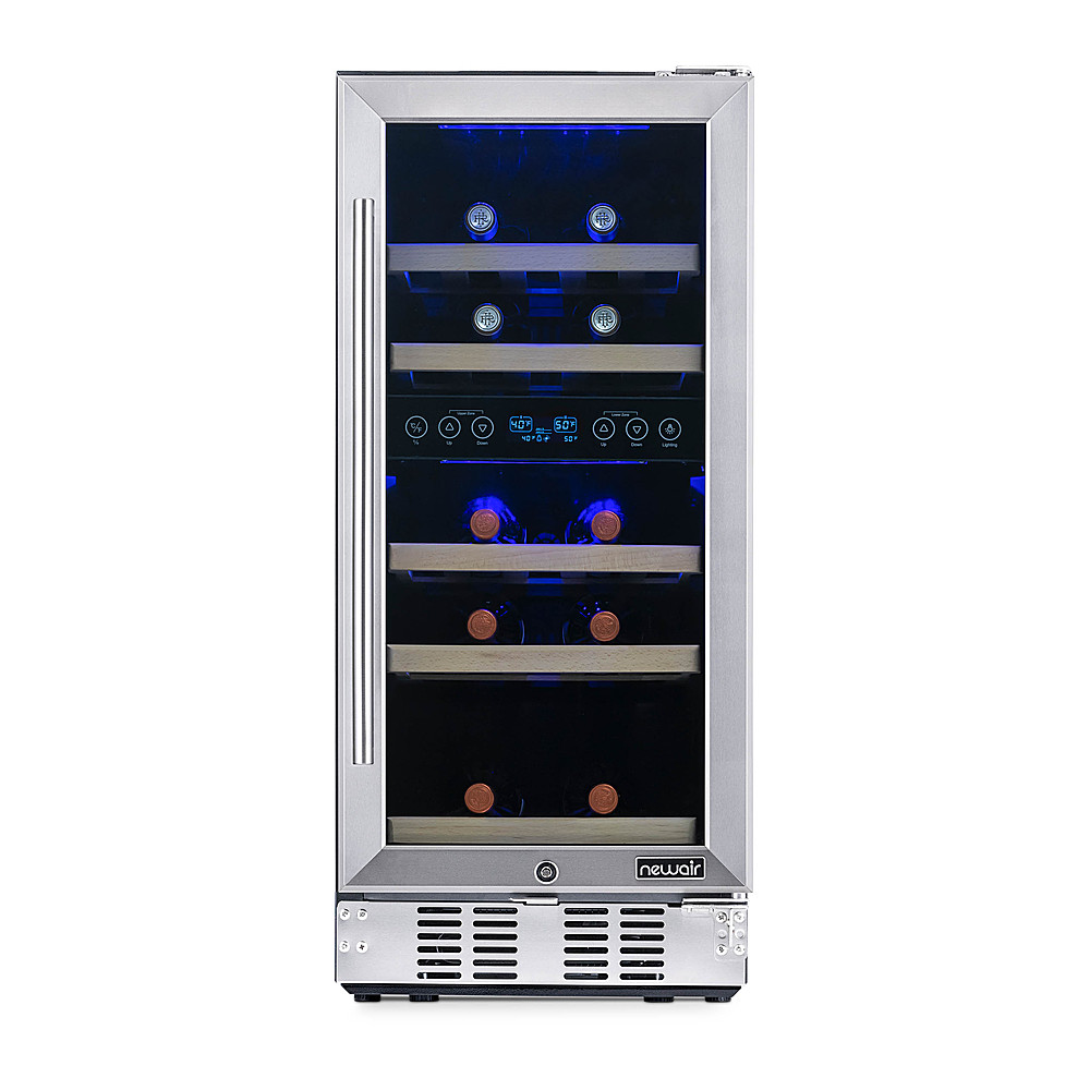 NewAir 15” Built-in 29 Bottle Dual Zone Compressor Wine Fridge with  Recessed Kickplate Stainless Steel NWC029SS01 - Best Buy