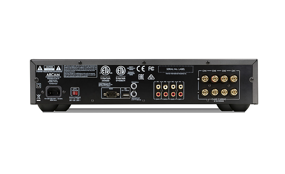 Back View: AudioControl - 1300W 5-Channel Class D Amplifier with AccuBASS - Black