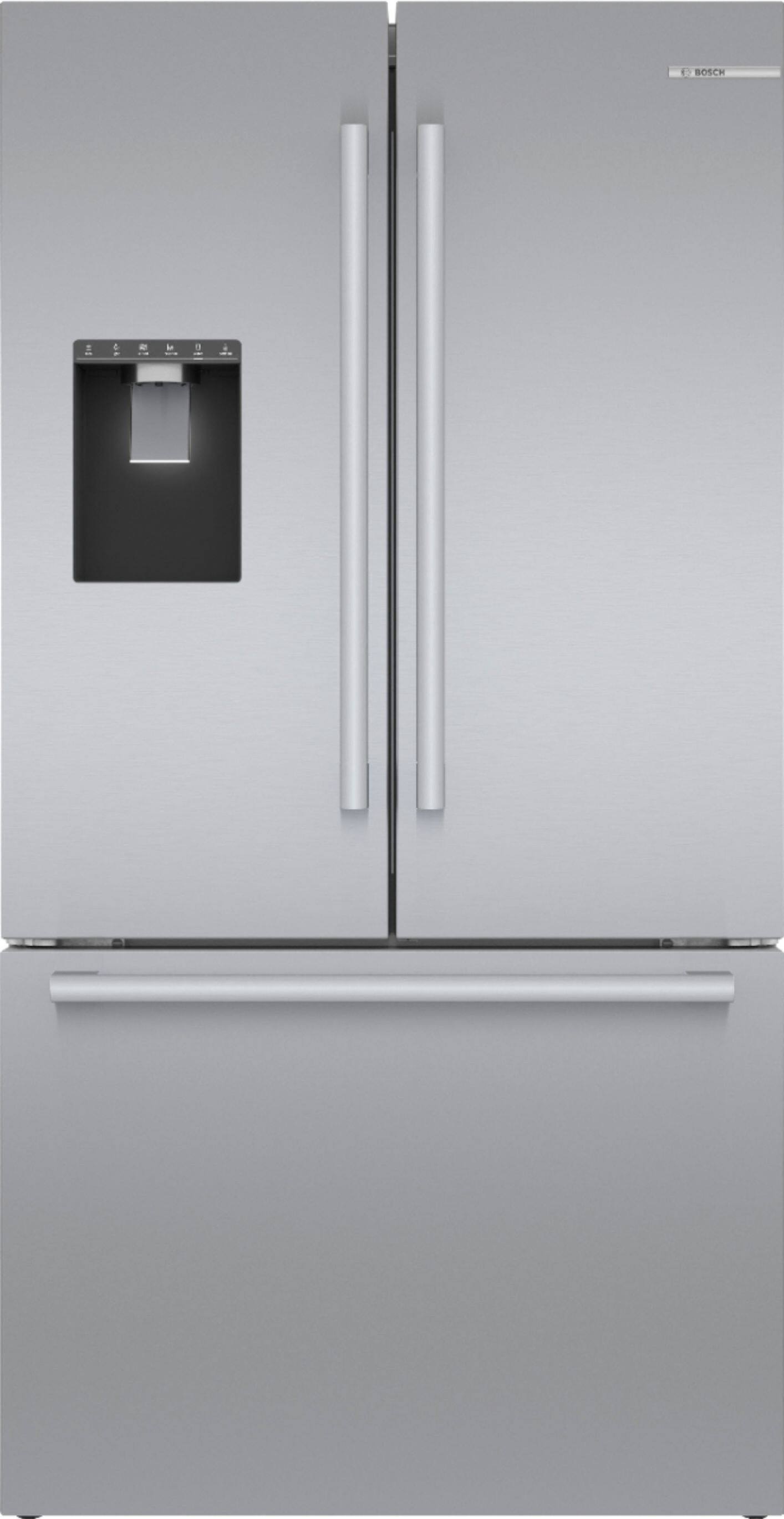 Alt View 13. Bosch - 500 Series 21 Cu. Ft. French Door Counter-Depth Smart Refrigerator with External Water and Ice Maker - Stainless Steel.