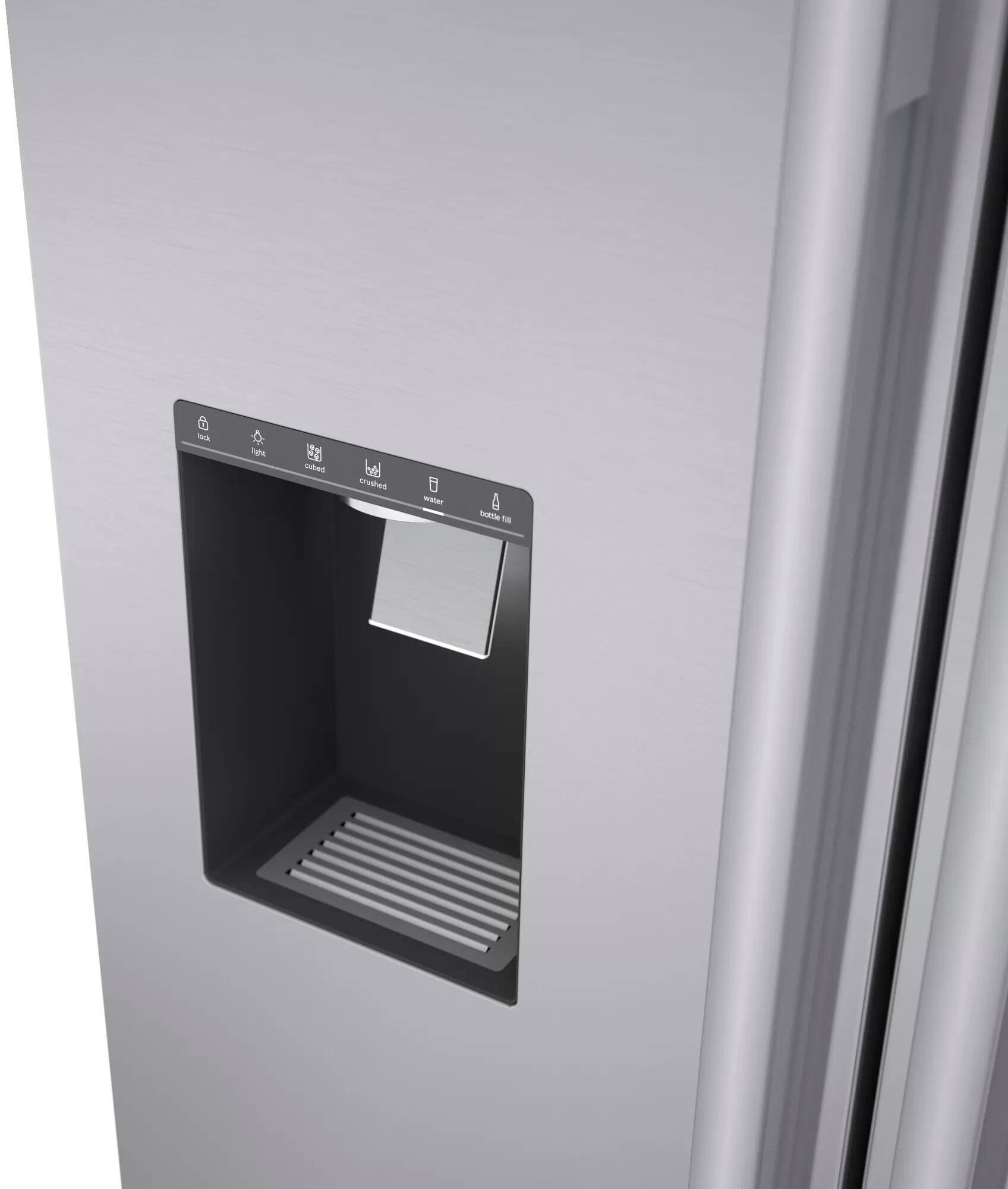 Alt View 17. Bosch - 500 Series 21 Cu. Ft. French Door Counter-Depth Smart Refrigerator with External Water and Ice Maker - Stainless Steel.