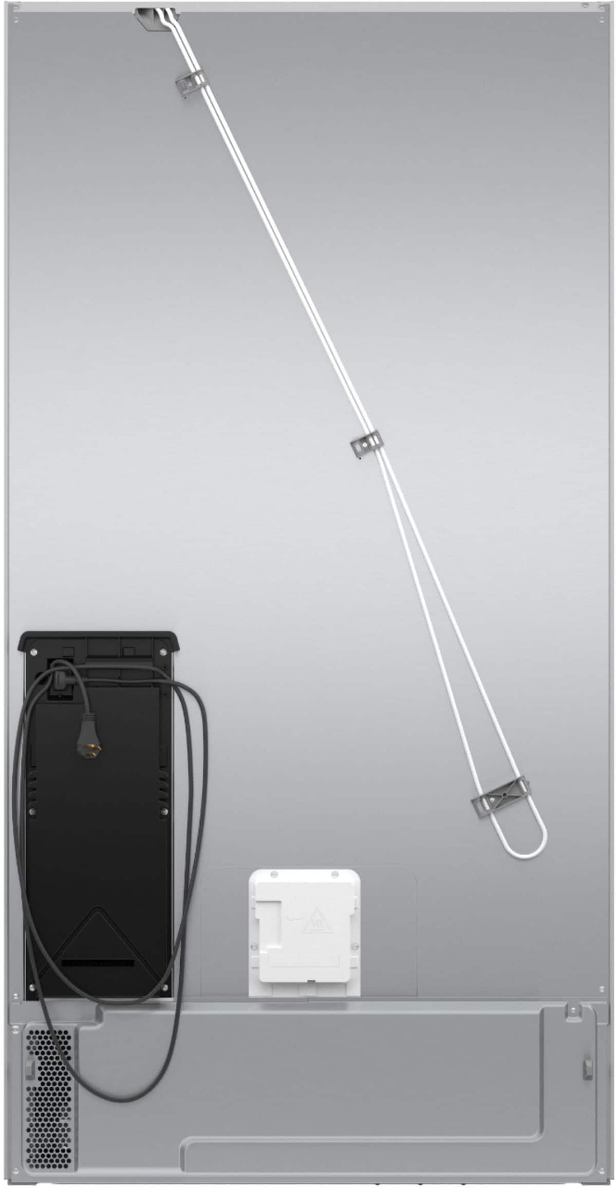 Alt View 3. Bosch - 500 Series 21 Cu. Ft. French Door Counter-Depth Smart Refrigerator with External Water and Ice Maker - Stainless Steel.