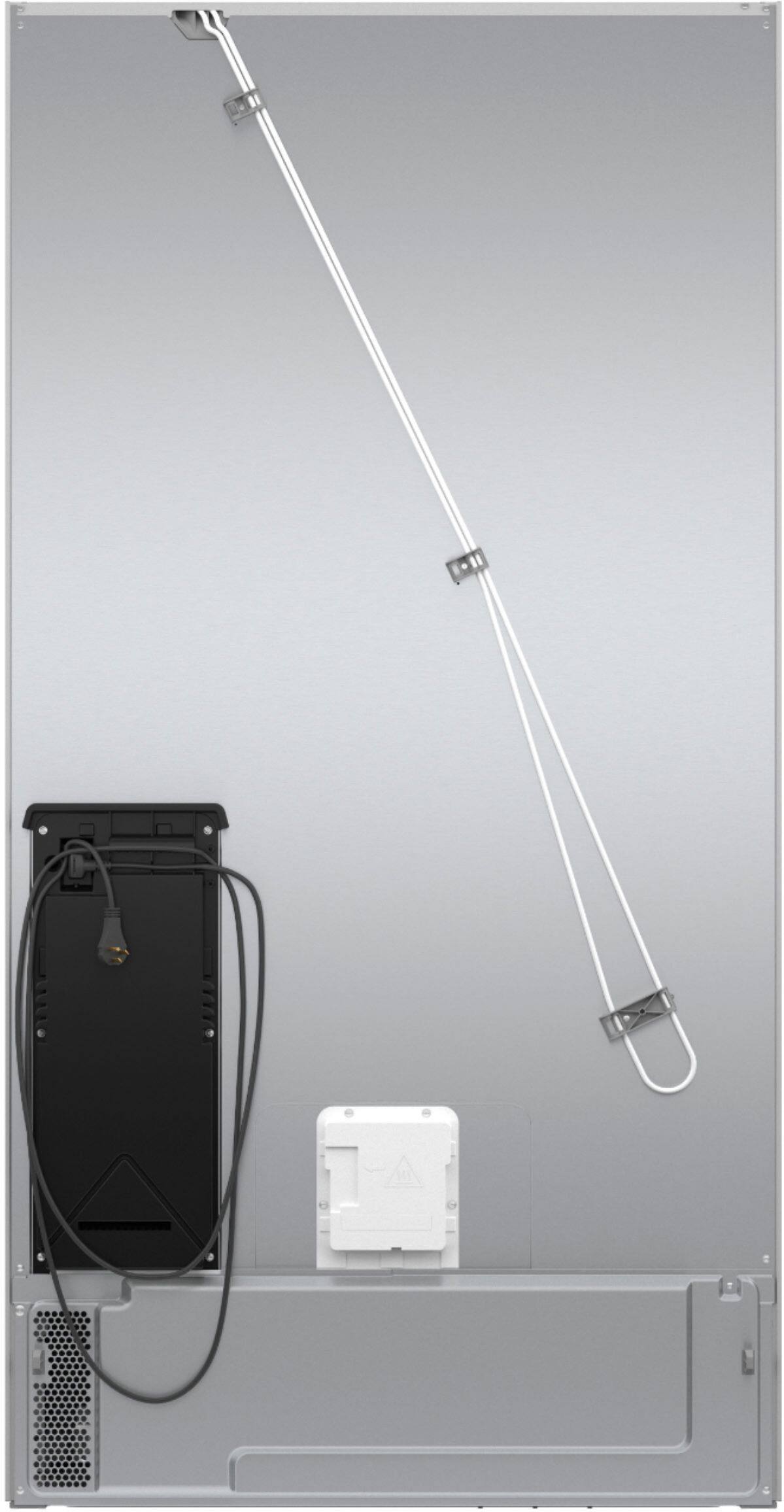 Alt View 3. Bosch - 500 Series 21 Cu. Ft. French Door Counter-Depth Smart Refrigerator with External Water and Ice Maker - Stainless Steel.