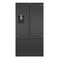Bosch - 500 Series 21 Cu. Ft. French Door Counter-Depth Smart Refrigerator with External Water and Ice Maker - Black Stainless Steel - Front_Zoom