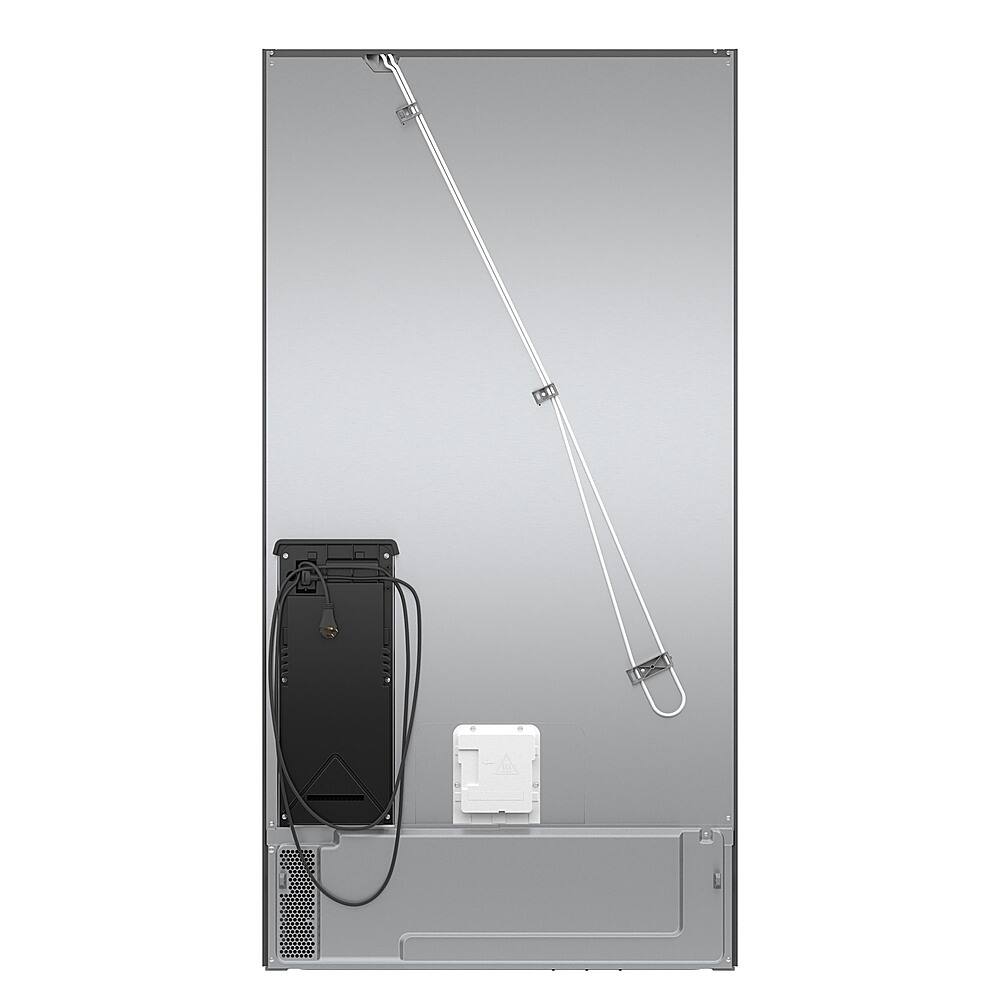 Alt View 2. Bosch - 500 Series 21 Cu. Ft. French Door Counter-Depth Smart Refrigerator with External Water and Ice Maker - Black Stainless Steel.