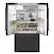 Alt View 4. Bosch - 500 Series 21 Cu. Ft. French Door Counter-Depth Smart Refrigerator with External Water and Ice Maker - Black Stainless Steel.