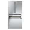 Front. Bosch - 800 Series 20 Cu. Ft. 4-Door French Door Counter-Depth Smart Refrigerator with Beverage Cooler Drawer - Stainless Steel.